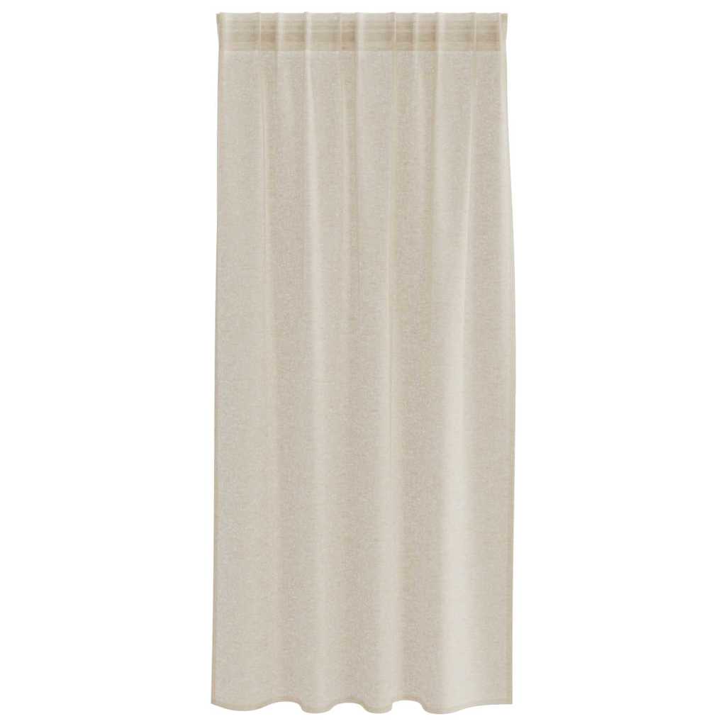 Voile Gordijn met gordijnen 2 pcs Zand 175 x 140 cm Polyester is nu te koop bij PeponiXL, paradijselijk wonen!