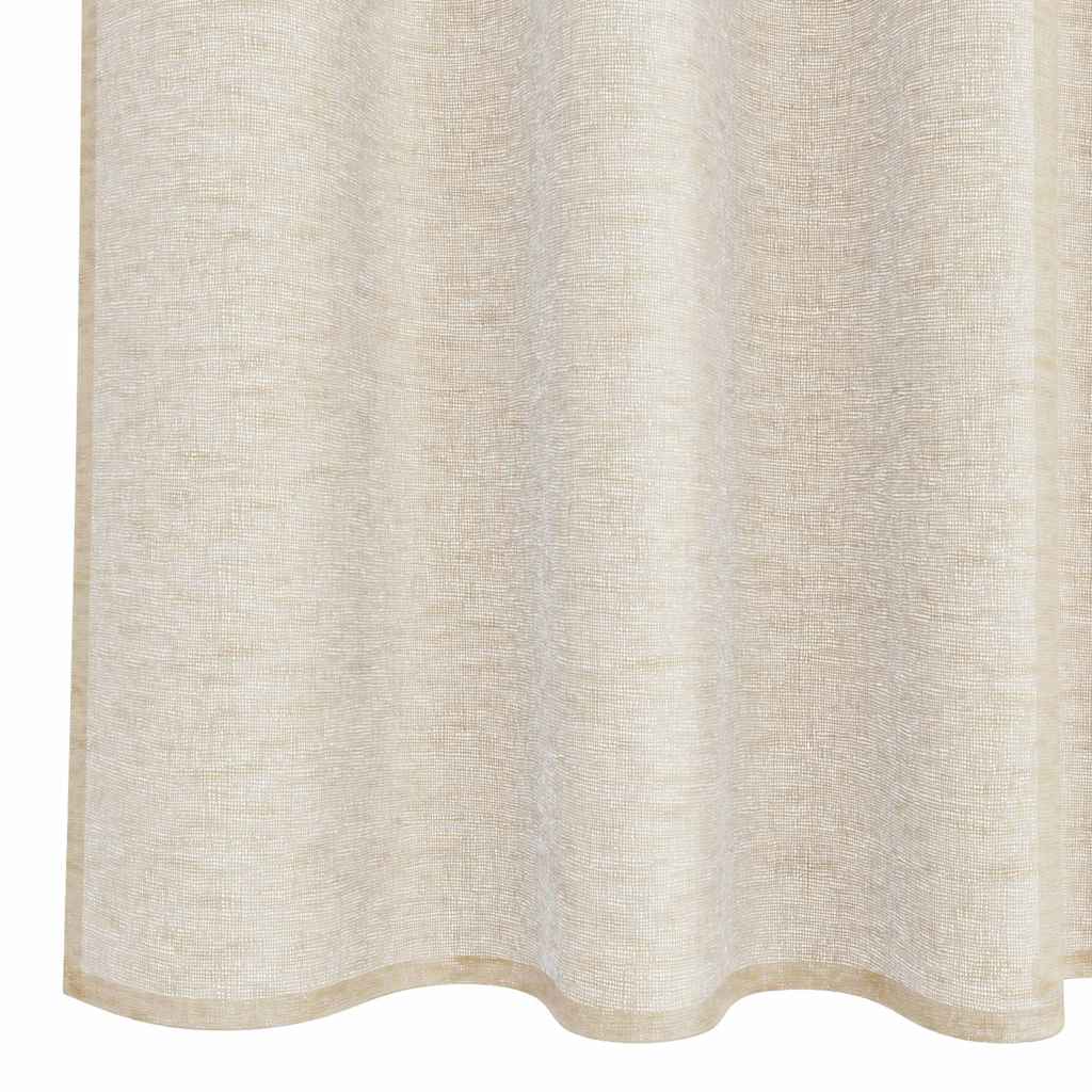 Voile Gordijn met gordijnen 2 pcs Zand 260 x 140 cm Polyester is nu te koop bij PeponiXL, paradijselijk wonen!