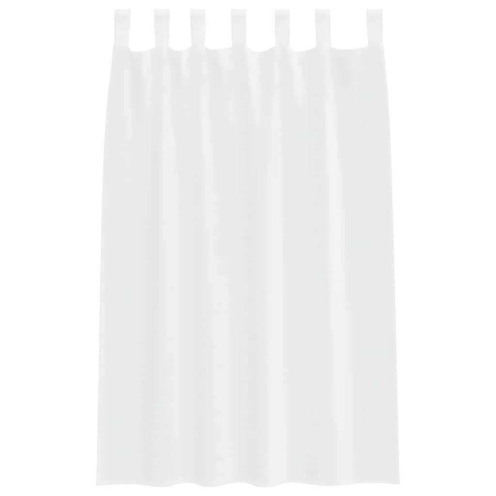 Voile Gordijn met gordijnen 2 pcs Wit 175 x 140 cm Polyester is nu te koop bij PeponiXL, paradijselijk wonen!
