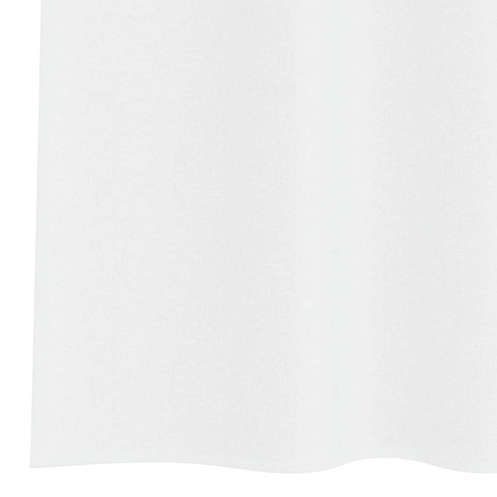 Voile Gordijn met gordijnen 2 pcs Wit 260 x 140 cm Polyester is nu te koop bij PeponiXL, paradijselijk wonen!