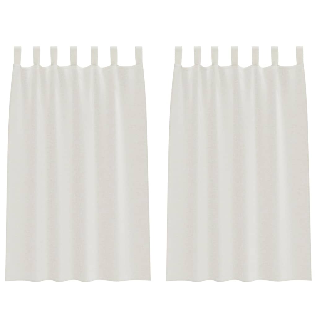 Voile Gordijn met gordijnen 2 pcs Crème 175 x 140 cm Polyester is nu te koop bij PeponiXL, paradijselijk wonen!