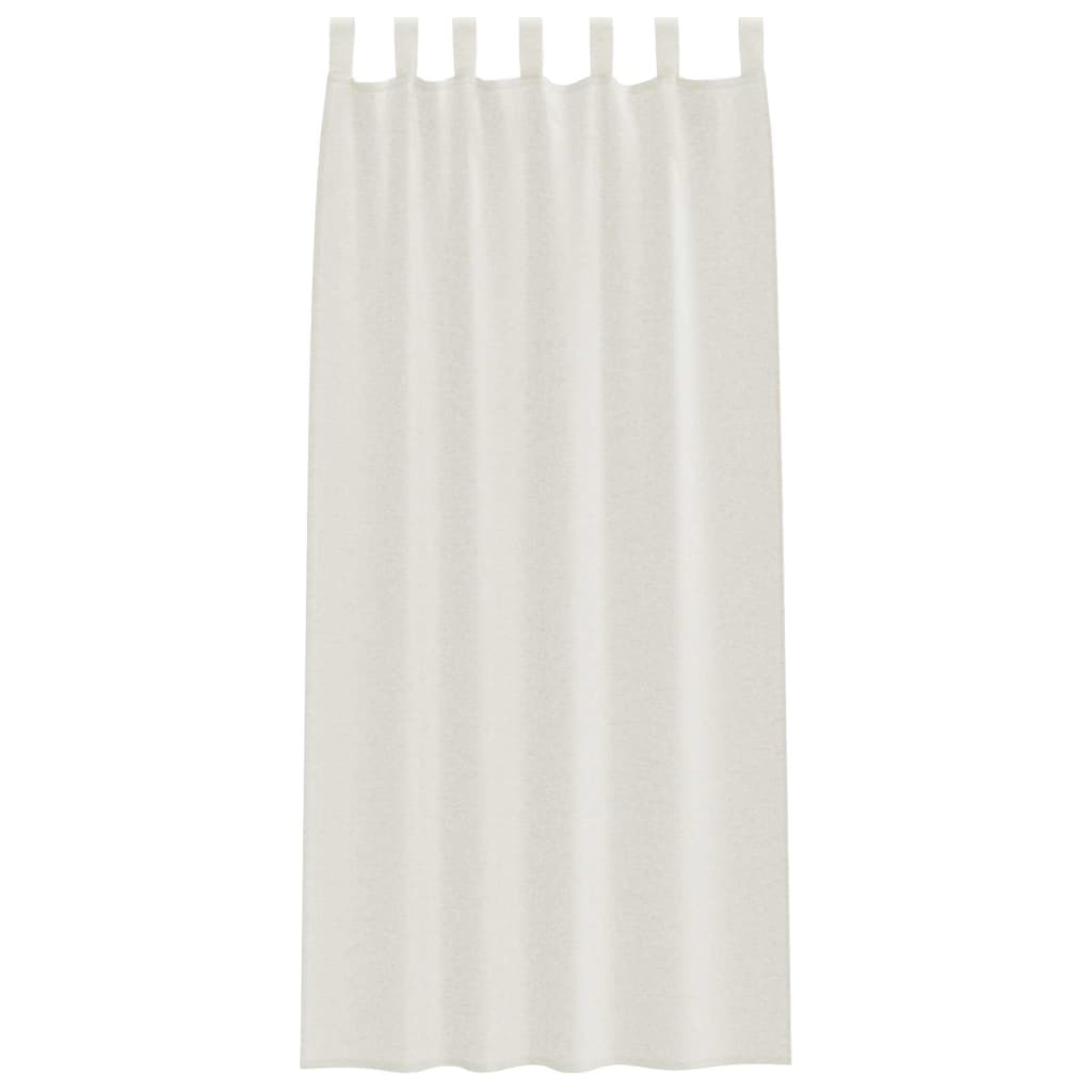 Voile Gordijn met gordijnen 2 pcs Crème 260 x 140 cm Polyester is nu te koop bij PeponiXL, paradijselijk wonen!