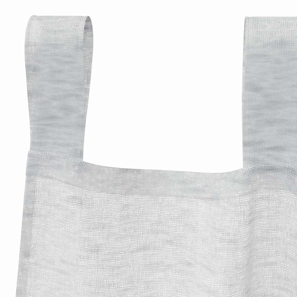 Voile Gordijn 2 pcs Lichtgrijs 140 x 140 cm Polyester is nu te koop bij PeponiXL, paradijselijk wonen!