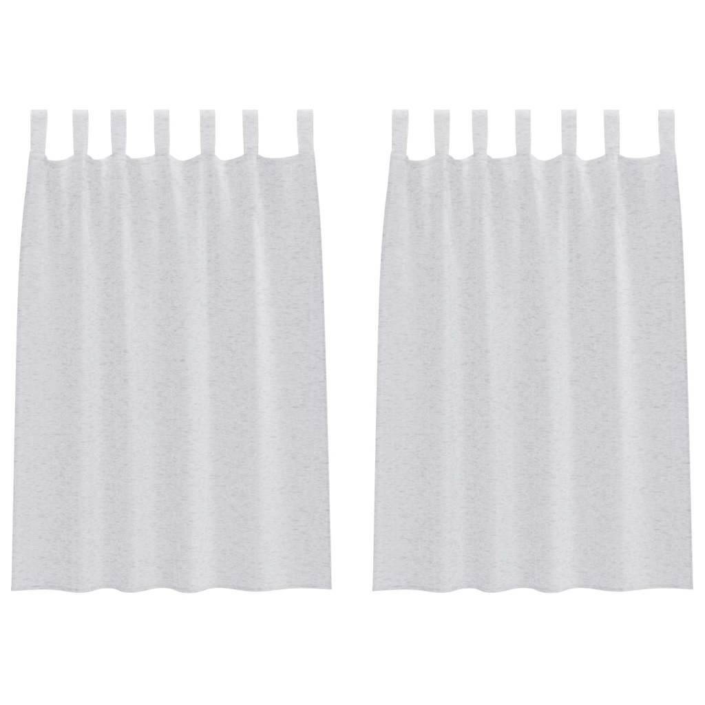 Voile Gordijn 2 pcs Lichtgrijs 140 x 140 cm Polyester is nu te koop bij PeponiXL, paradijselijk wonen!