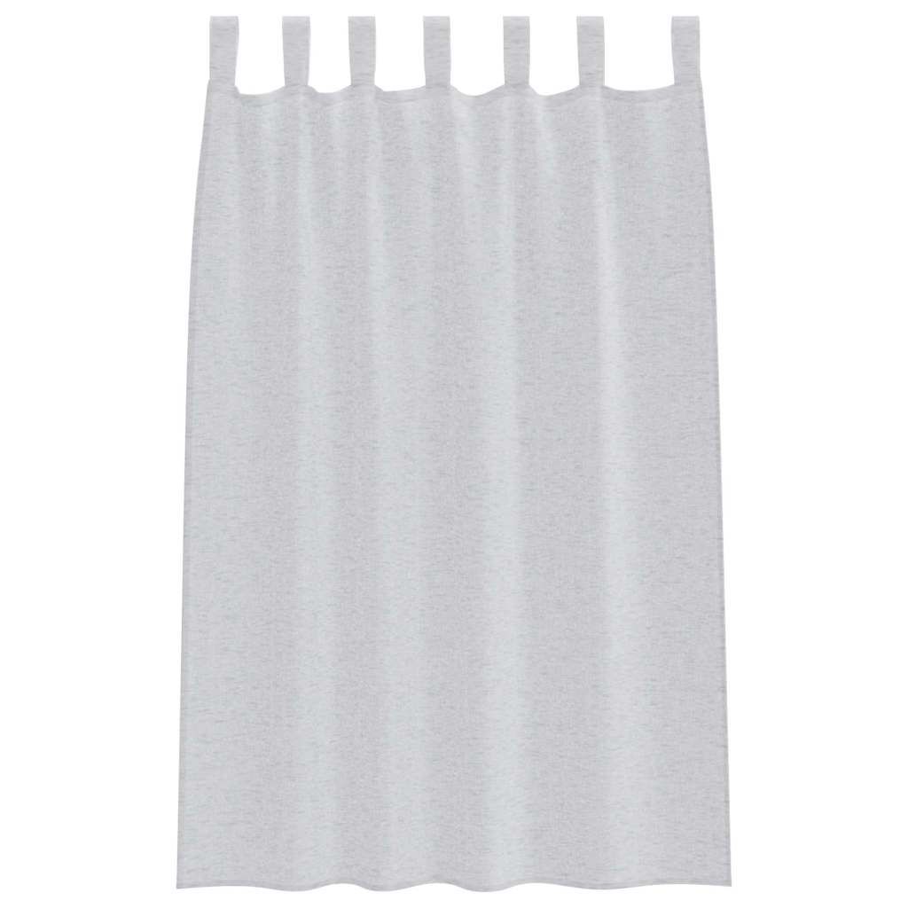 Voile Gordijn 2 pcs Lichtgrijs 175 x 140 cm Polyester is nu te koop bij PeponiXL, paradijselijk wonen!