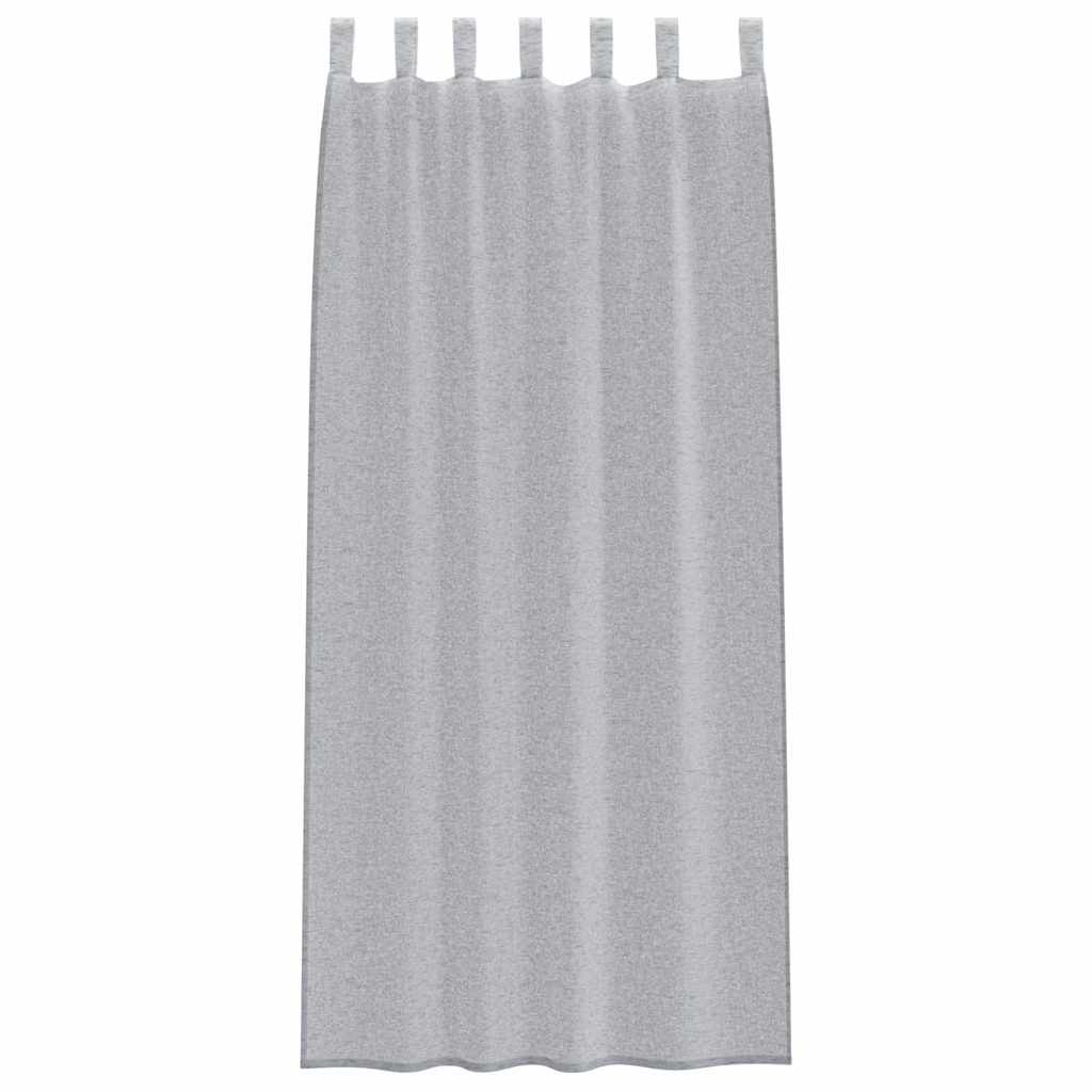 Voile Gordijn 2 pcs Donkergrijs 225 x 140 cm Polyester is nu te koop bij PeponiXL, paradijselijk wonen!