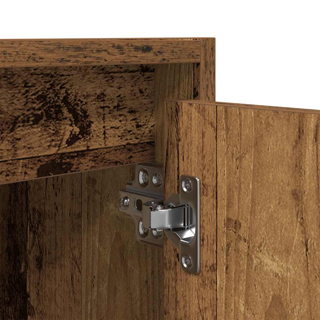 Nachtkastje wandgemonteerd 38x34x40 cm oud houtkleurig is nu te koop bij PeponiXL, paradijselijk wonen!