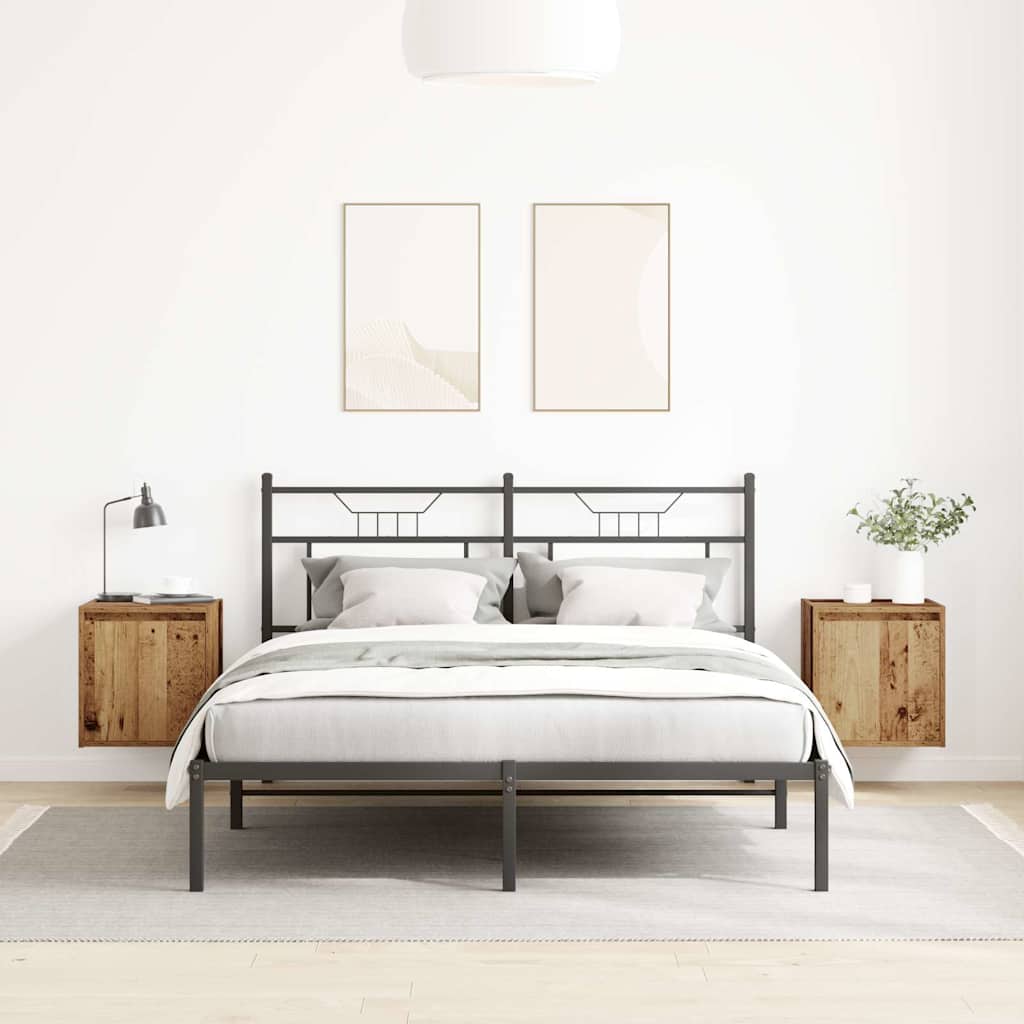 Nachtkastjes wandgemonteerd 2 st 38x34x40 cm oud houtkleurig is nu te koop bij PeponiXL, paradijselijk wonen!