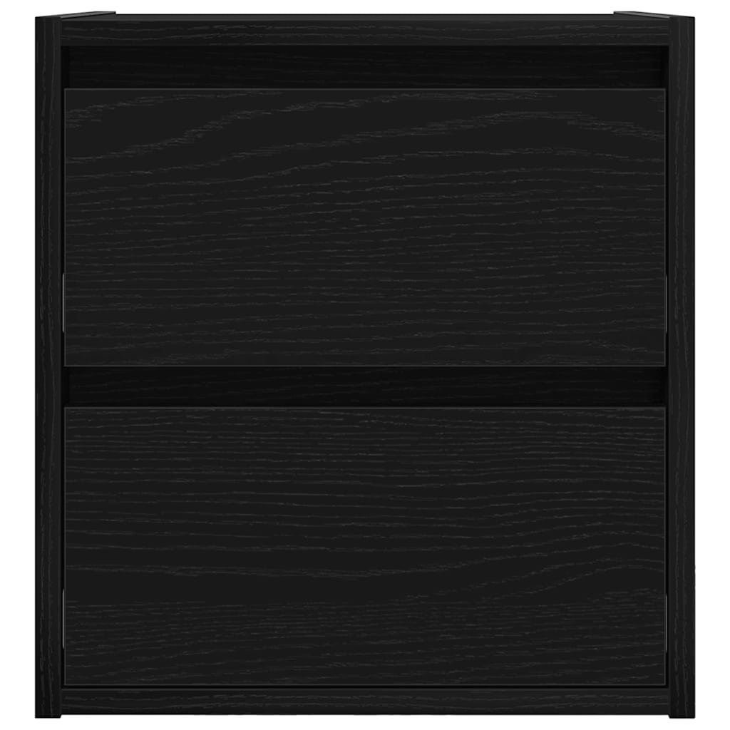 Nachtkastje wandmontage 38x34x40 cm zwart eikenkleurig is nu te koop bij PeponiXL, paradijselijk wonen!