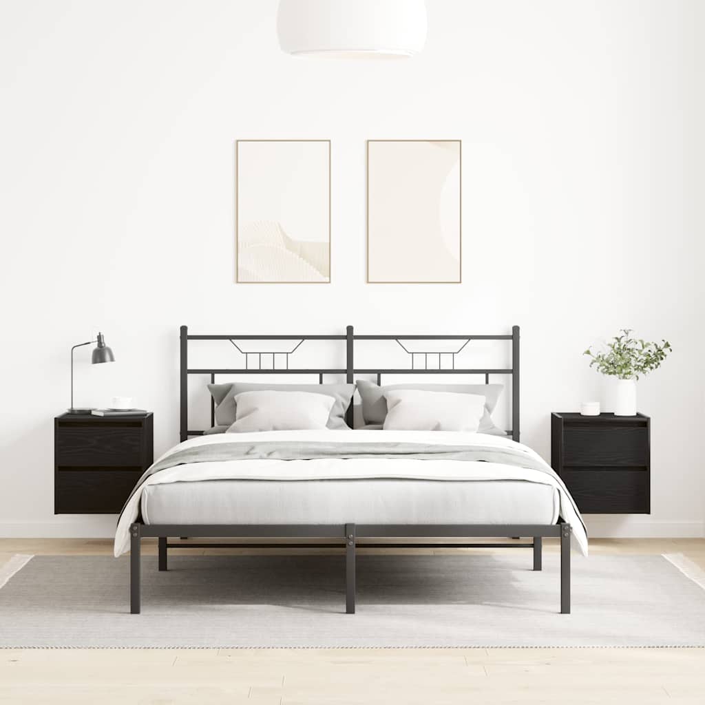 Nachtkastjes wandmontage 38x34x40 cm zwart eikenkleurig is nu te koop bij PeponiXL, paradijselijk wonen!