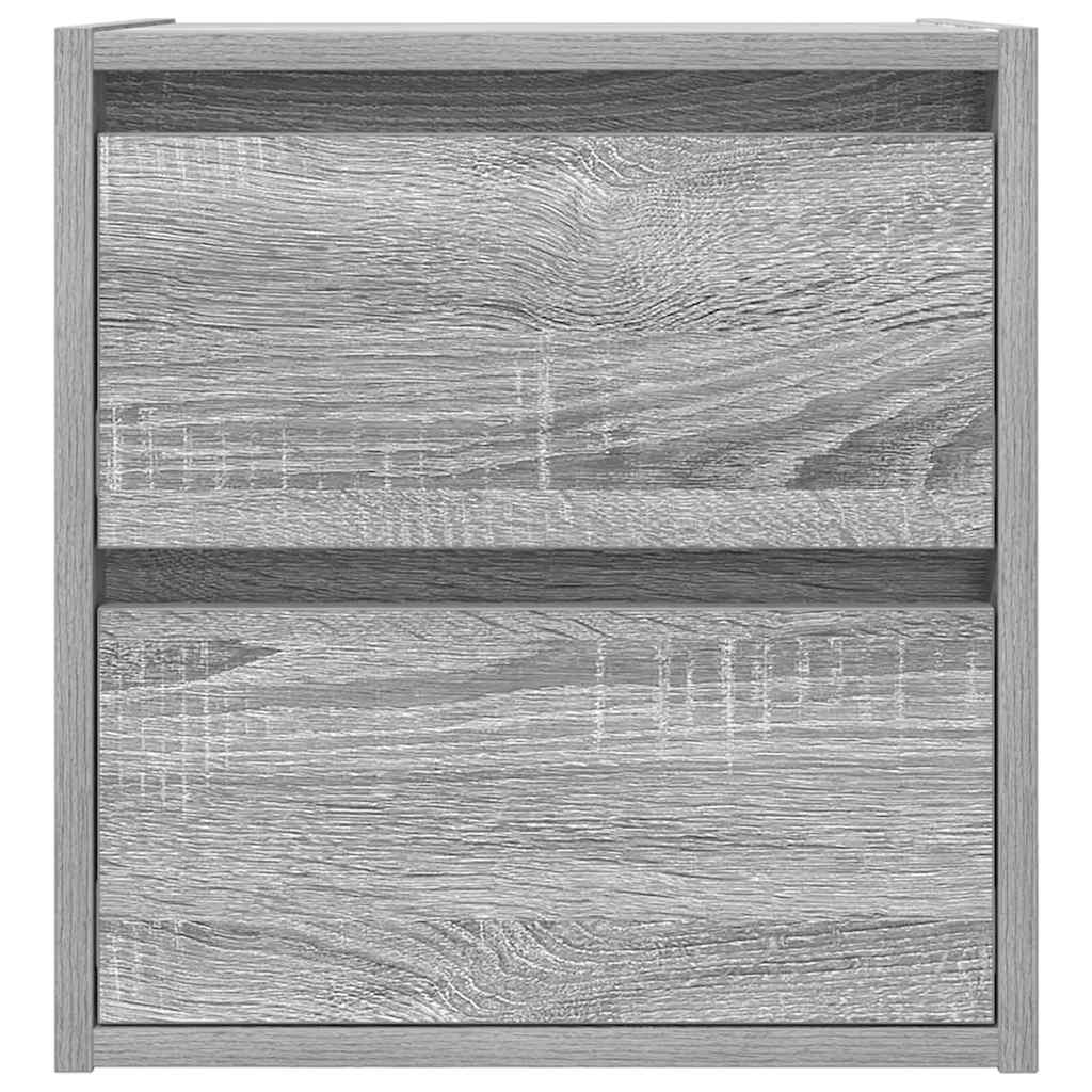 Nachtkastjes 2 st wandgemonteerd 38x34x40 cm grijs sonoma eiken is nu te koop bij PeponiXL, paradijselijk wonen!