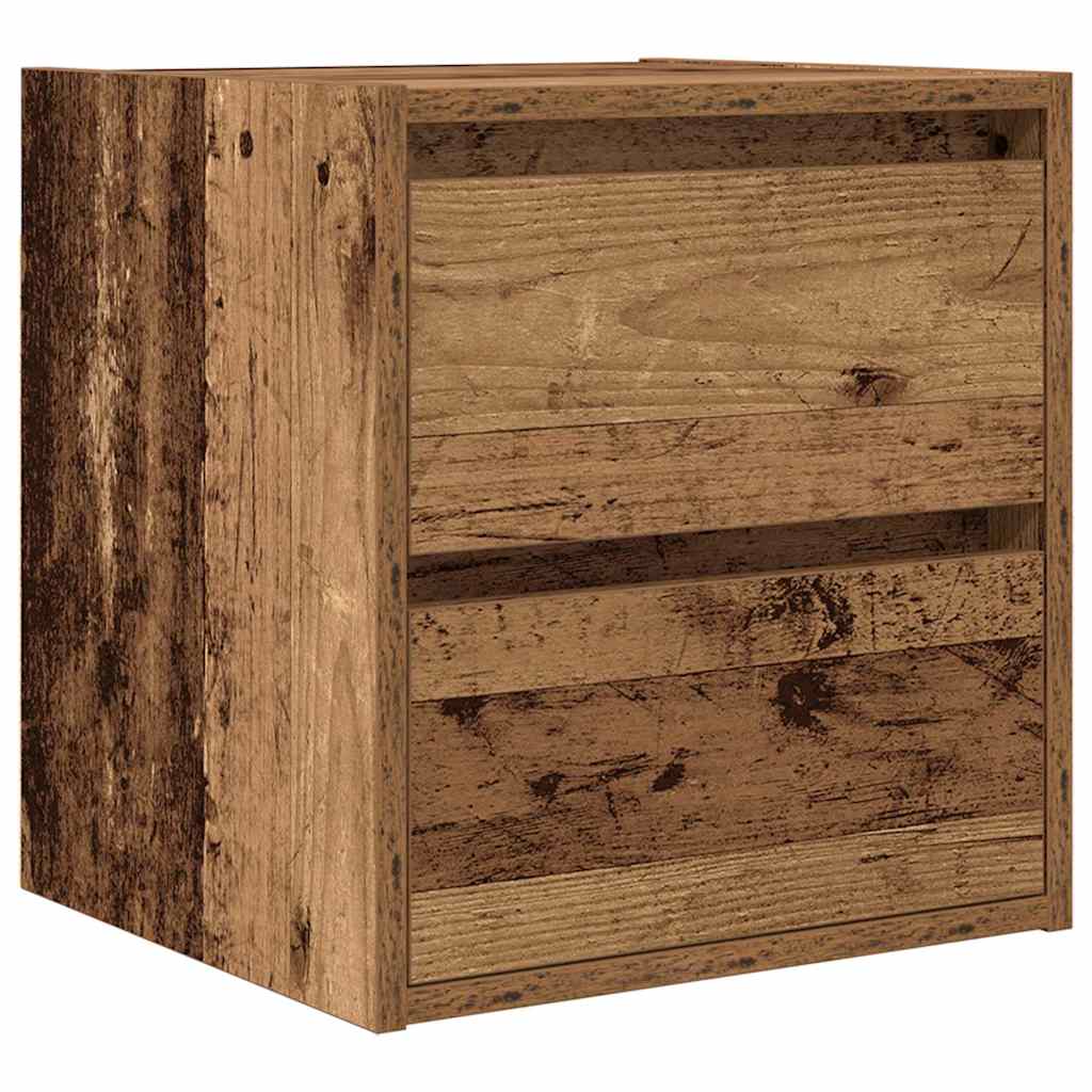 Nachtkastje wandgemonteerd 38x34x40 cm oud houtkleurig is nu te koop bij PeponiXL, paradijselijk wonen!