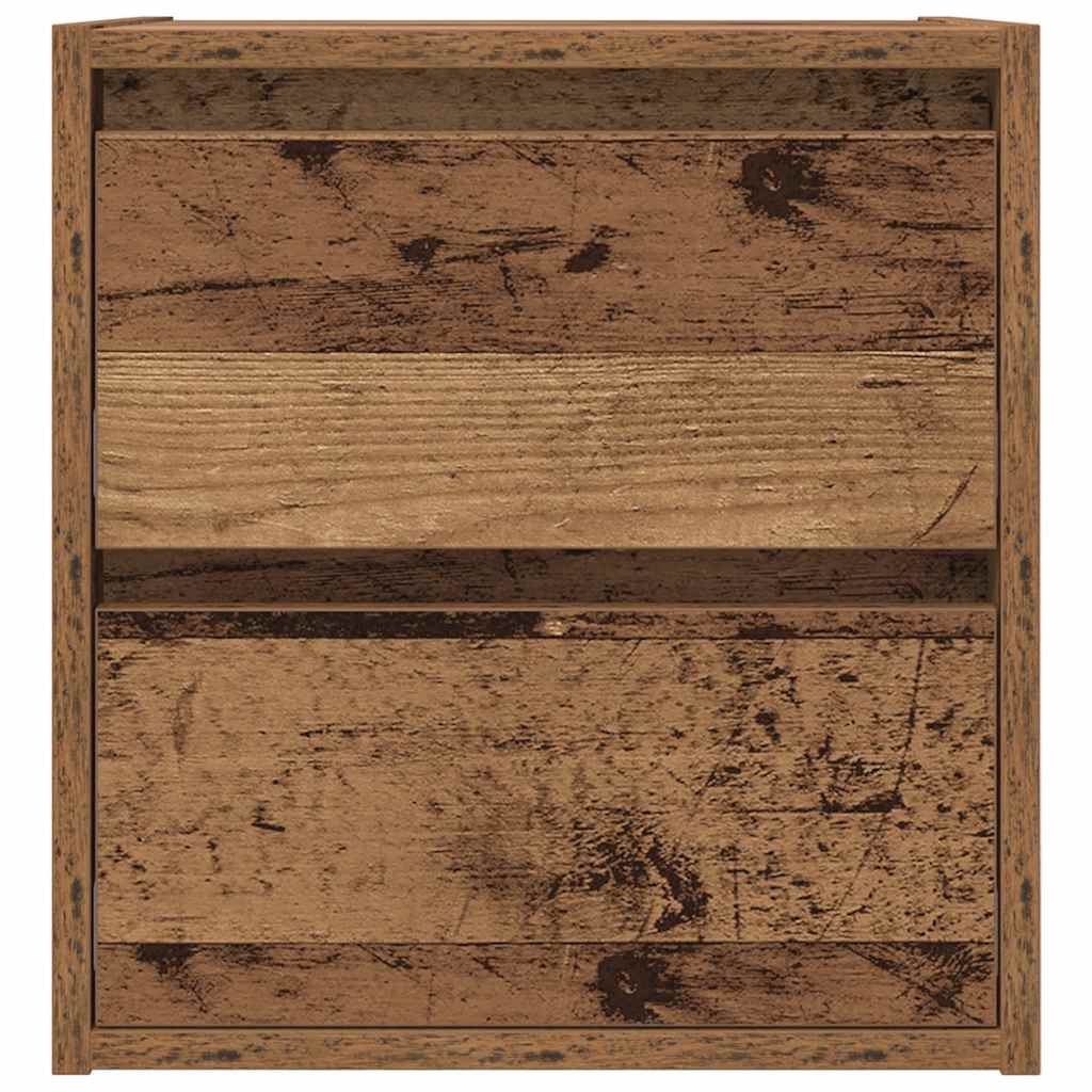 Nachtkastje wandgemonteerd 38x34x40 cm oud houtkleurig is nu te koop bij PeponiXL, paradijselijk wonen!