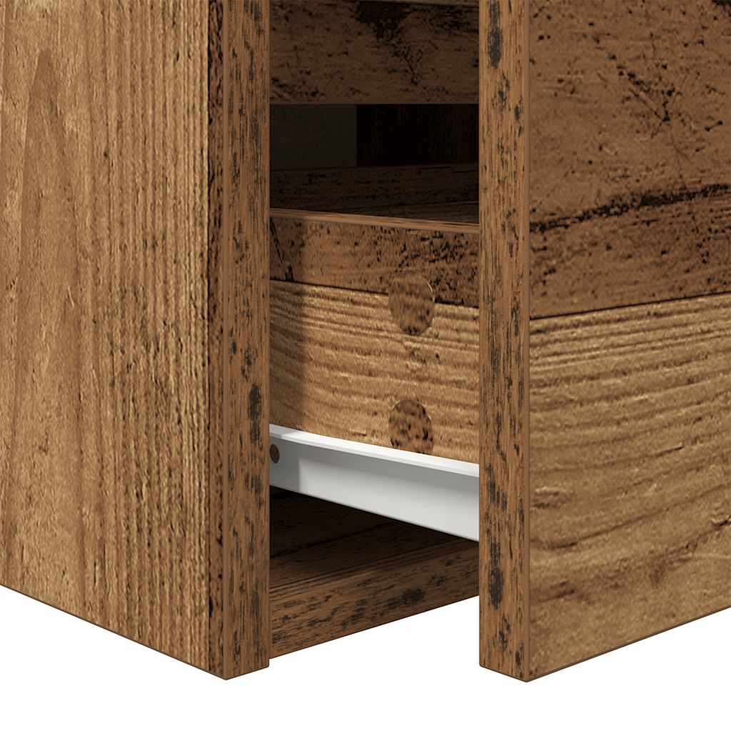 Nachtkastje wandgemonteerd 38x34x40 cm oud houtkleurig is nu te koop bij PeponiXL, paradijselijk wonen!