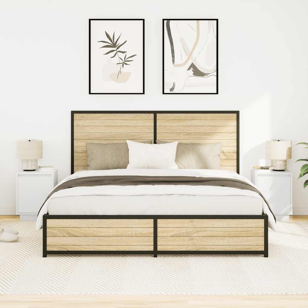 Nachtkastjes met led-verlichting 2 st 38x34x50 cm wit is nu te koop bij PeponiXL, paradijselijk wonen!