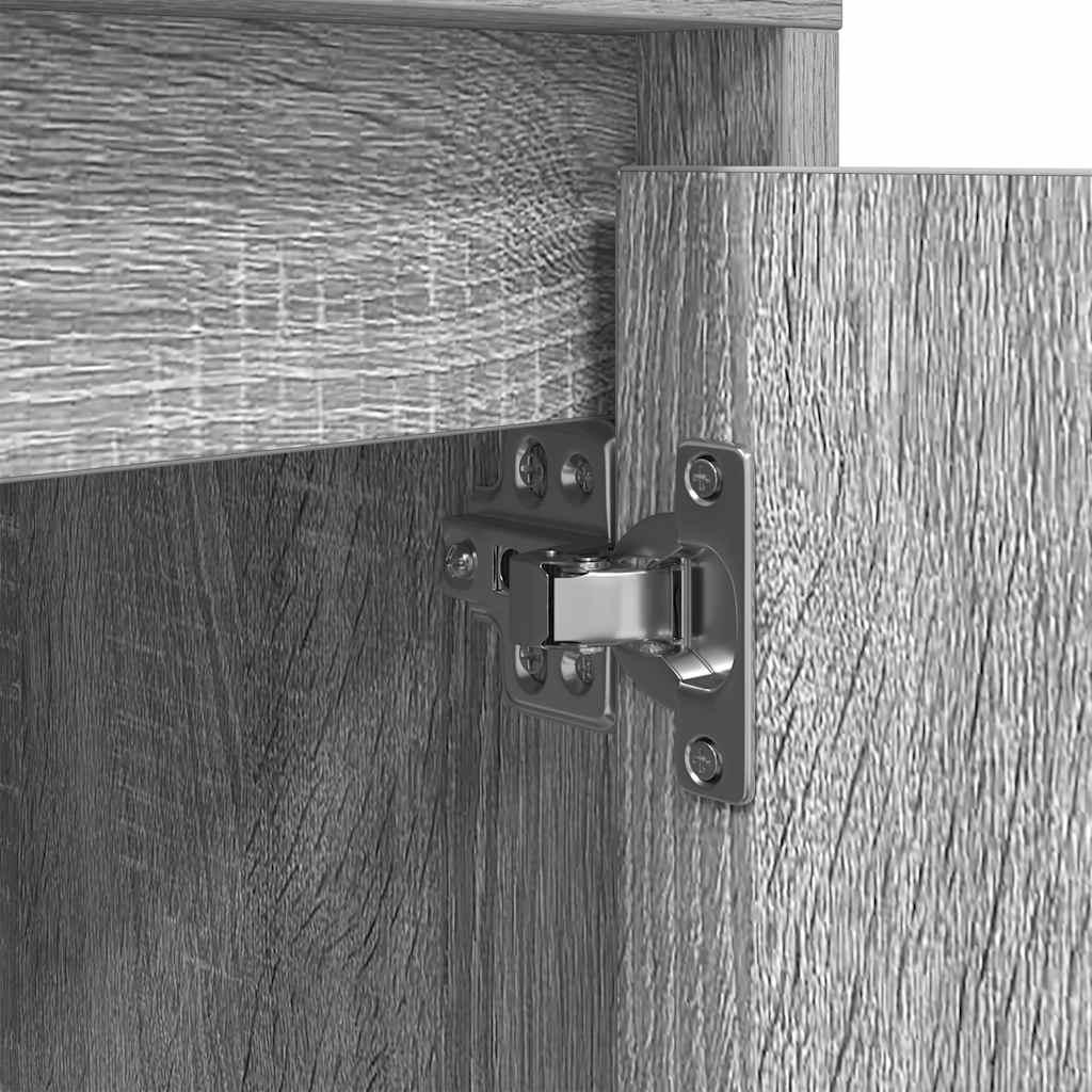 Nachtkastje met LED-verlichting 38x34x50 cm grijs sonoma is nu te koop bij PeponiXL, paradijselijk wonen!