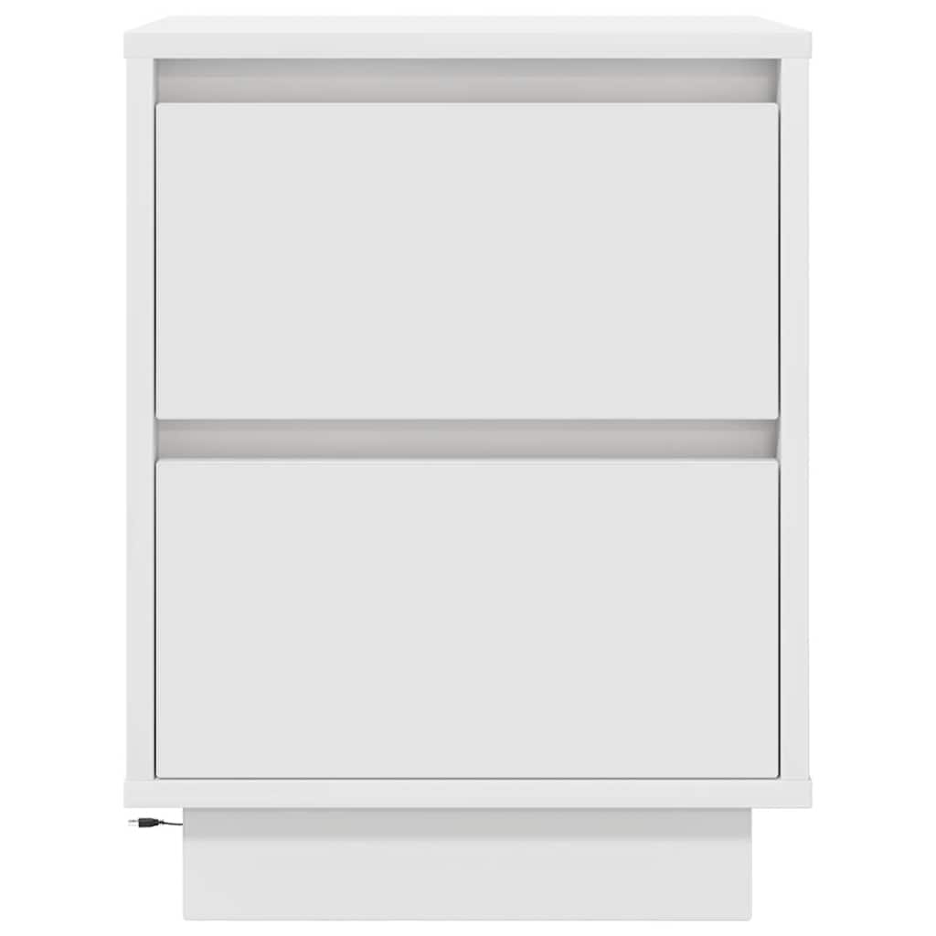 Nachtkastje met LED-verlichting 38x34x50 cm wit is nu te koop bij PeponiXL, paradijselijk wonen!