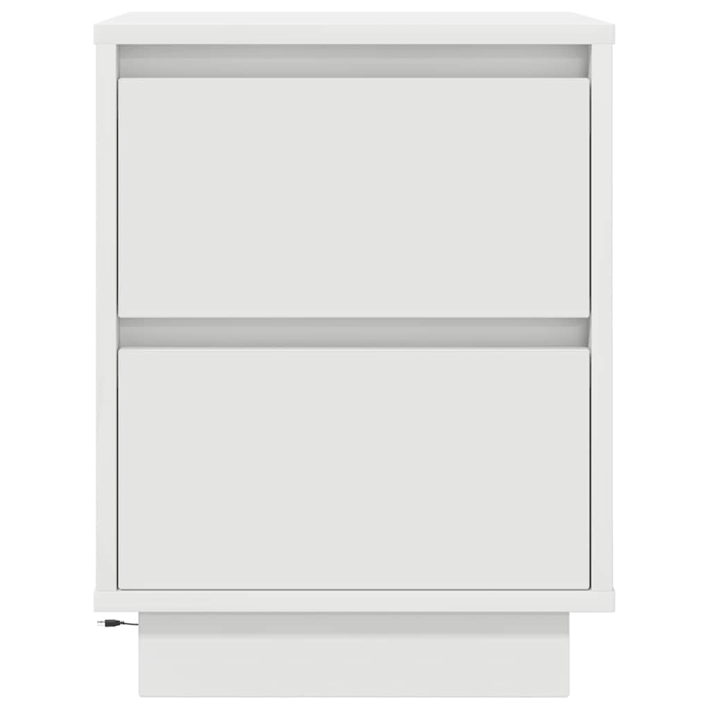 Nachtkastjes met led-verlichting 2 st 38x34x50 cm wit is nu te koop bij PeponiXL, paradijselijk wonen!