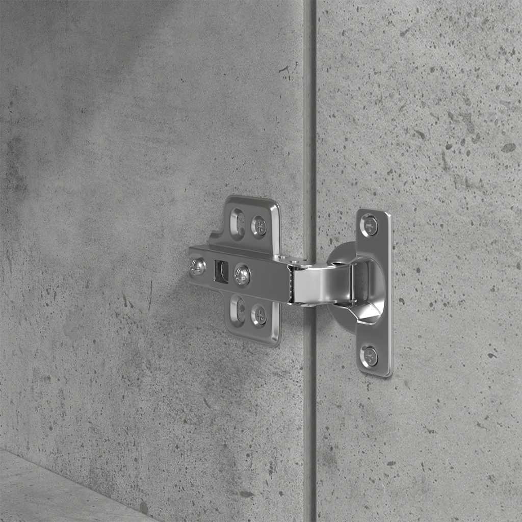 Nachtkastje 39x35x125 cm bewerkt hout betongrijs is nu te koop bij PeponiXL, paradijselijk wonen!