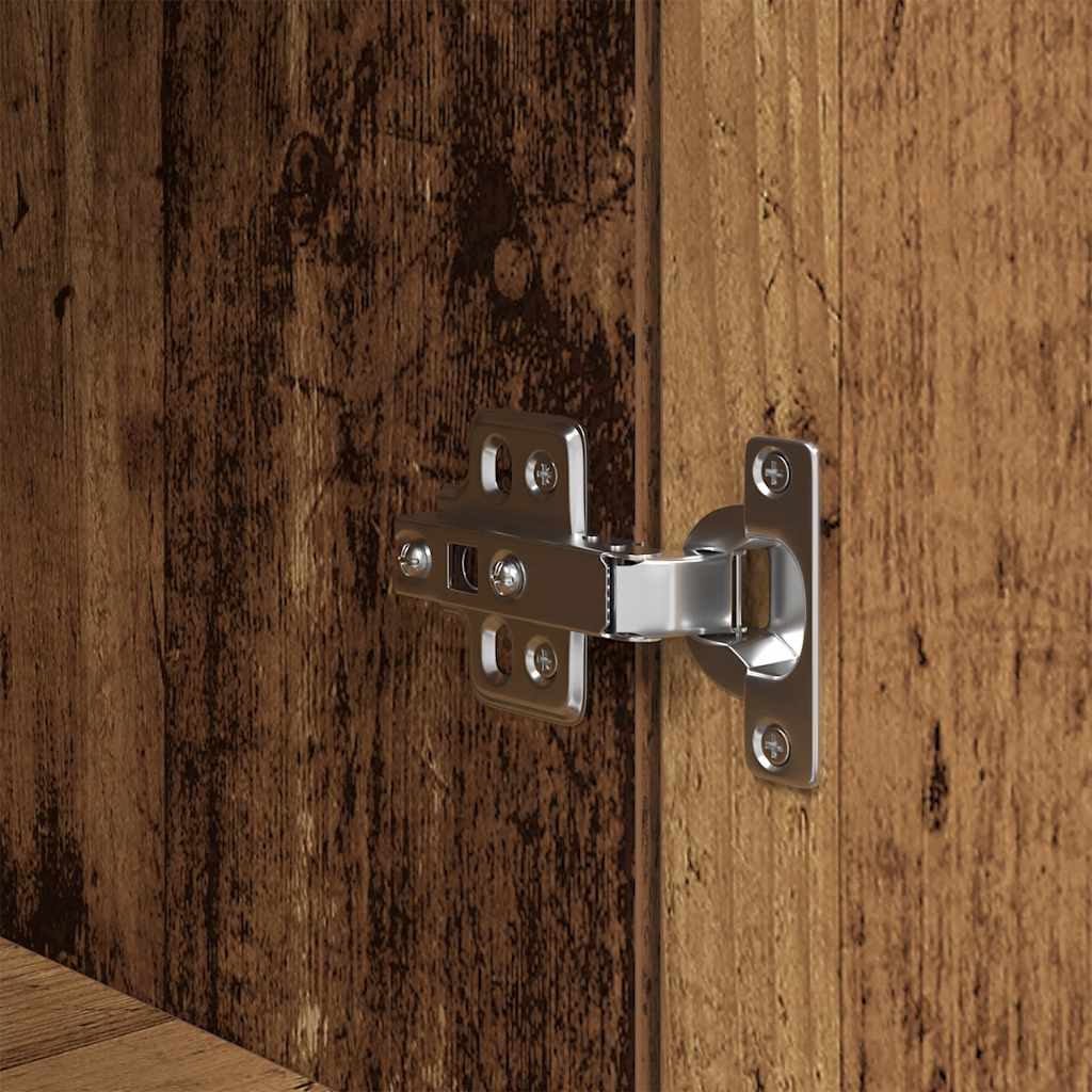 Nachtkastje 39x35x125 cm bewerkt hout oud houtkleurig is nu te koop bij PeponiXL, paradijselijk wonen!