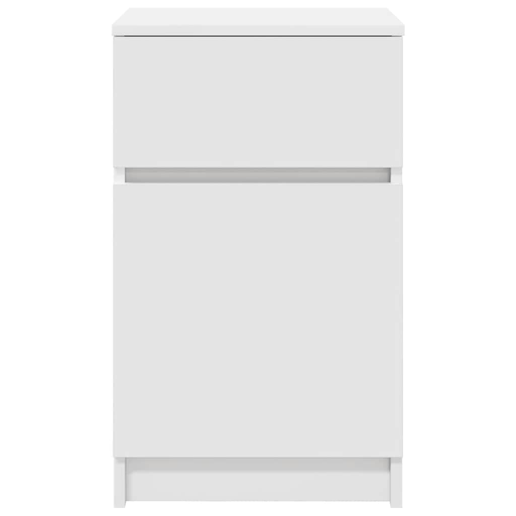 Nachtkastjes 2 st 39x35x65 cm bewerkt hout wit is nu te koop bij PeponiXL, paradijselijk wonen!