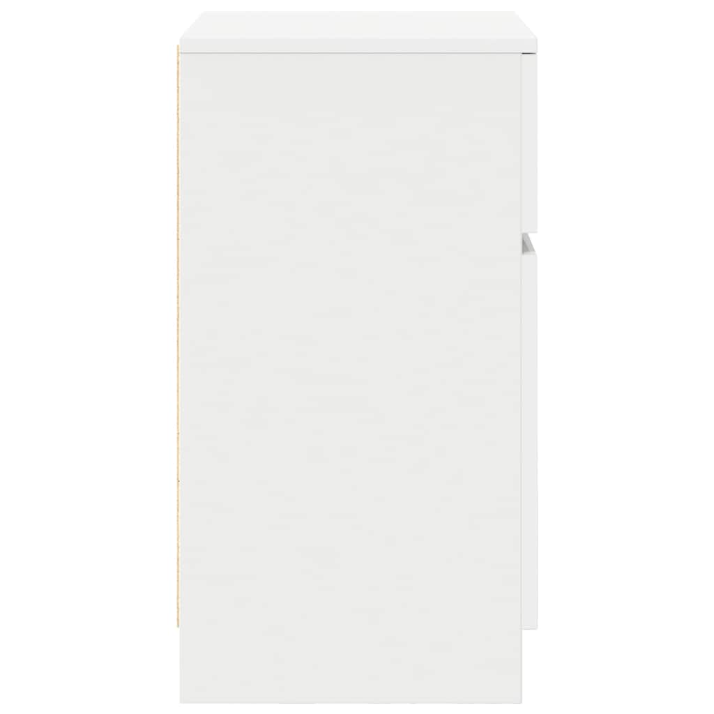 Nachtkastjes 2 st 39x35x65 cm bewerkt hout wit is nu te koop bij PeponiXL, paradijselijk wonen!