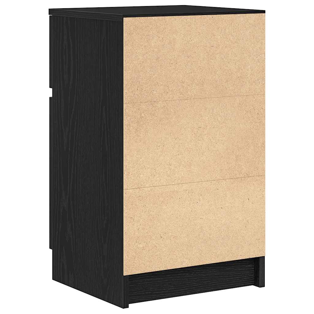 Nachtkastje 39x35x65 cm bewerkt hout zwart is nu te koop bij PeponiXL, paradijselijk wonen!