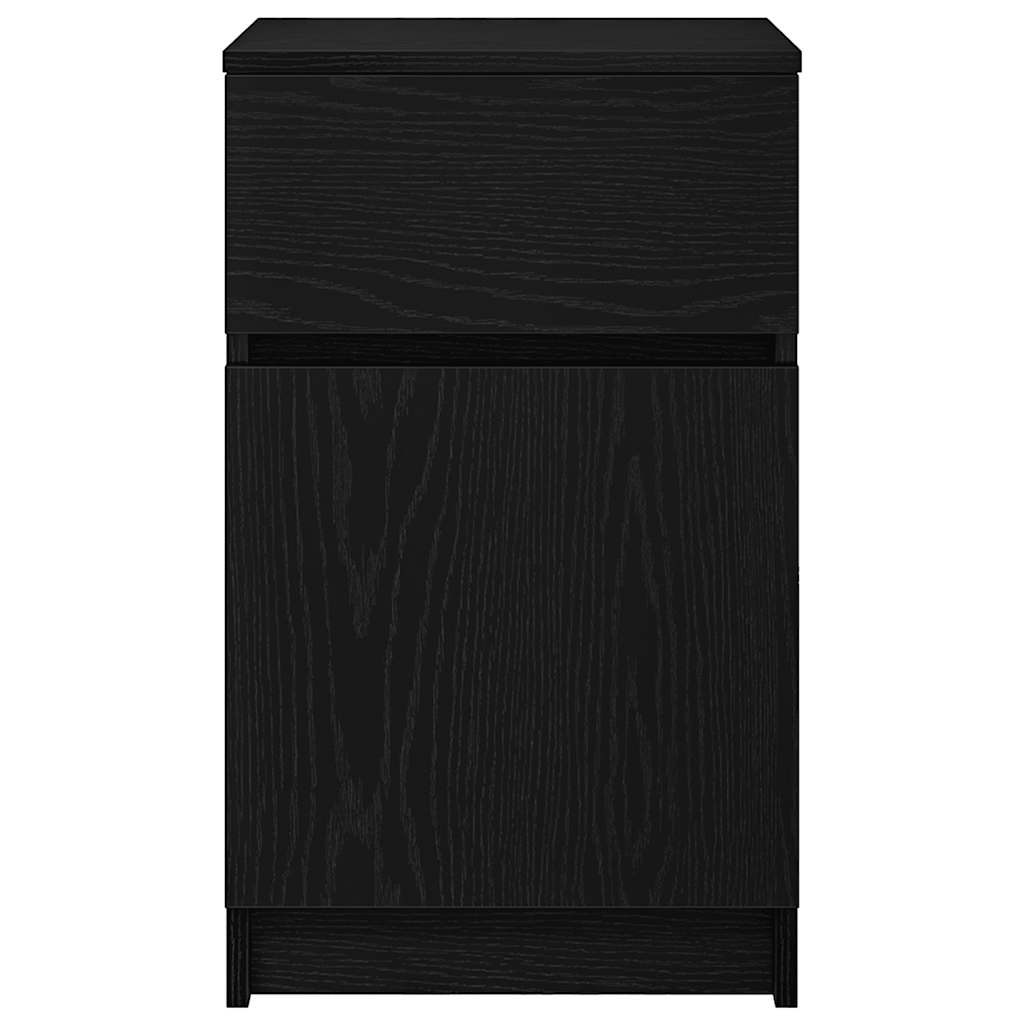 Nachtkastjes 2 st 39x35x65 cm bewerkt hout zwart is nu te koop bij PeponiXL, paradijselijk wonen!