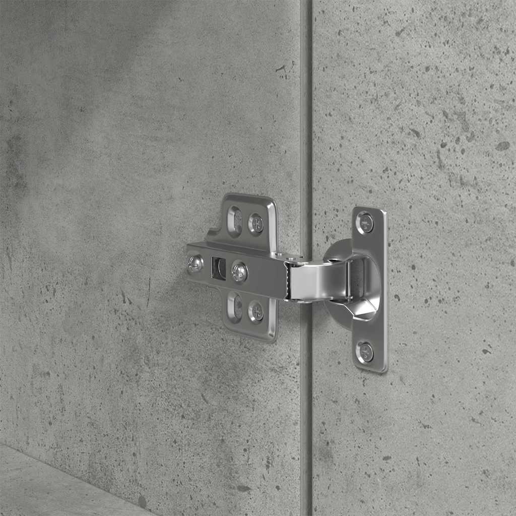 Nachtkastje 39x35x65 cm bewerkt hout betongrijs is nu te koop bij PeponiXL, paradijselijk wonen!