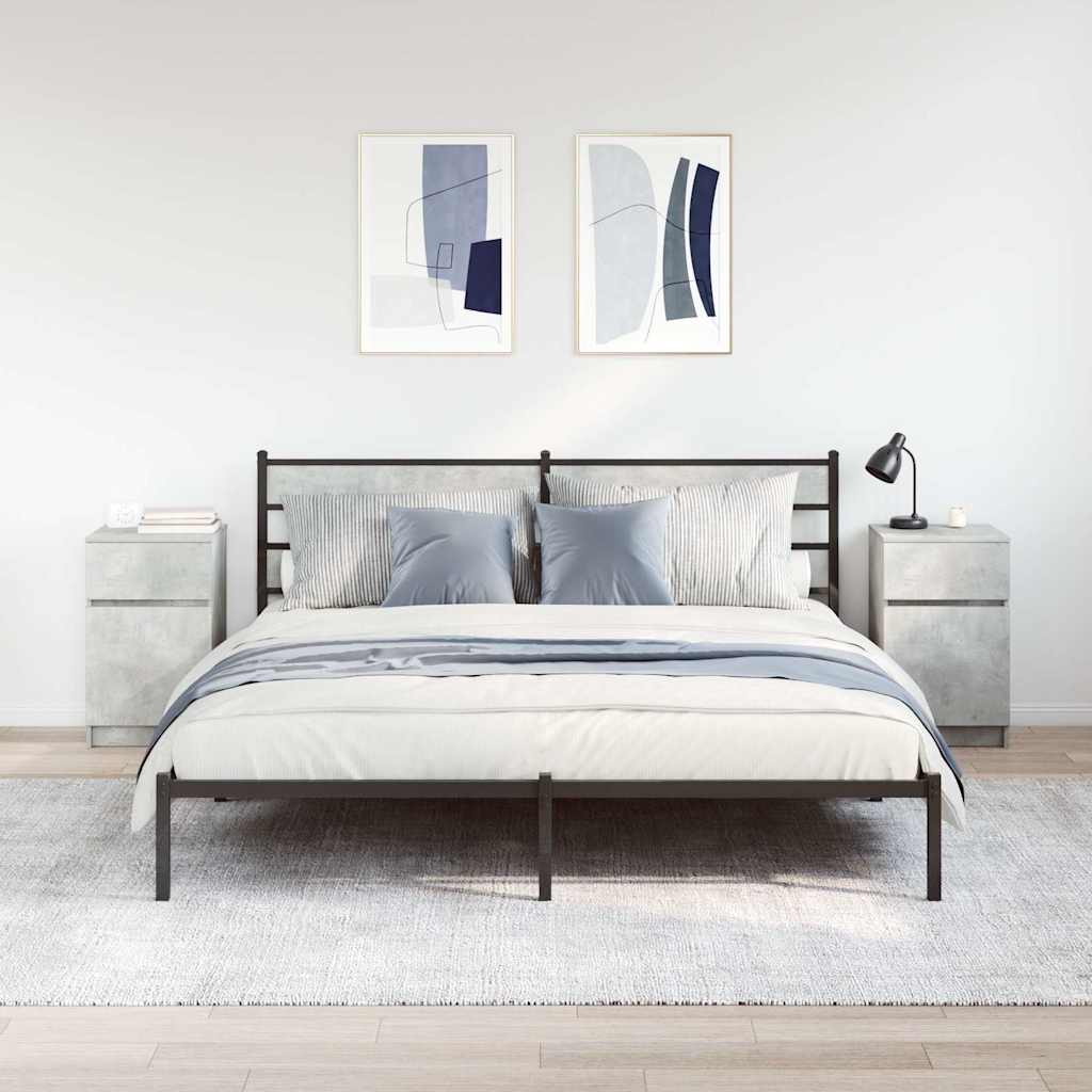 Nachtkastjes 2 st 39x35x65 cm bewerkt hout betongrijs is nu te koop bij PeponiXL, paradijselijk wonen!