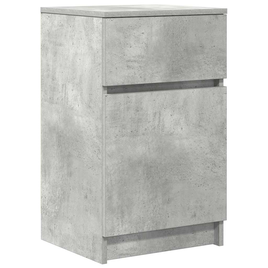 Nachtkastjes 2 st 39x35x65 cm bewerkt hout betongrijs is nu te koop bij PeponiXL, paradijselijk wonen!