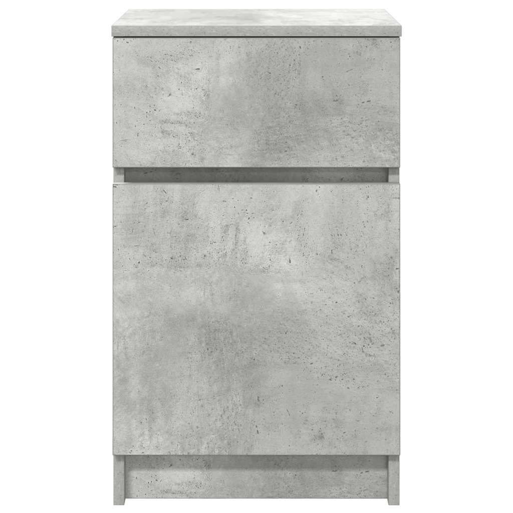 Nachtkastjes 2 st 39x35x65 cm bewerkt hout betongrijs is nu te koop bij PeponiXL, paradijselijk wonen!