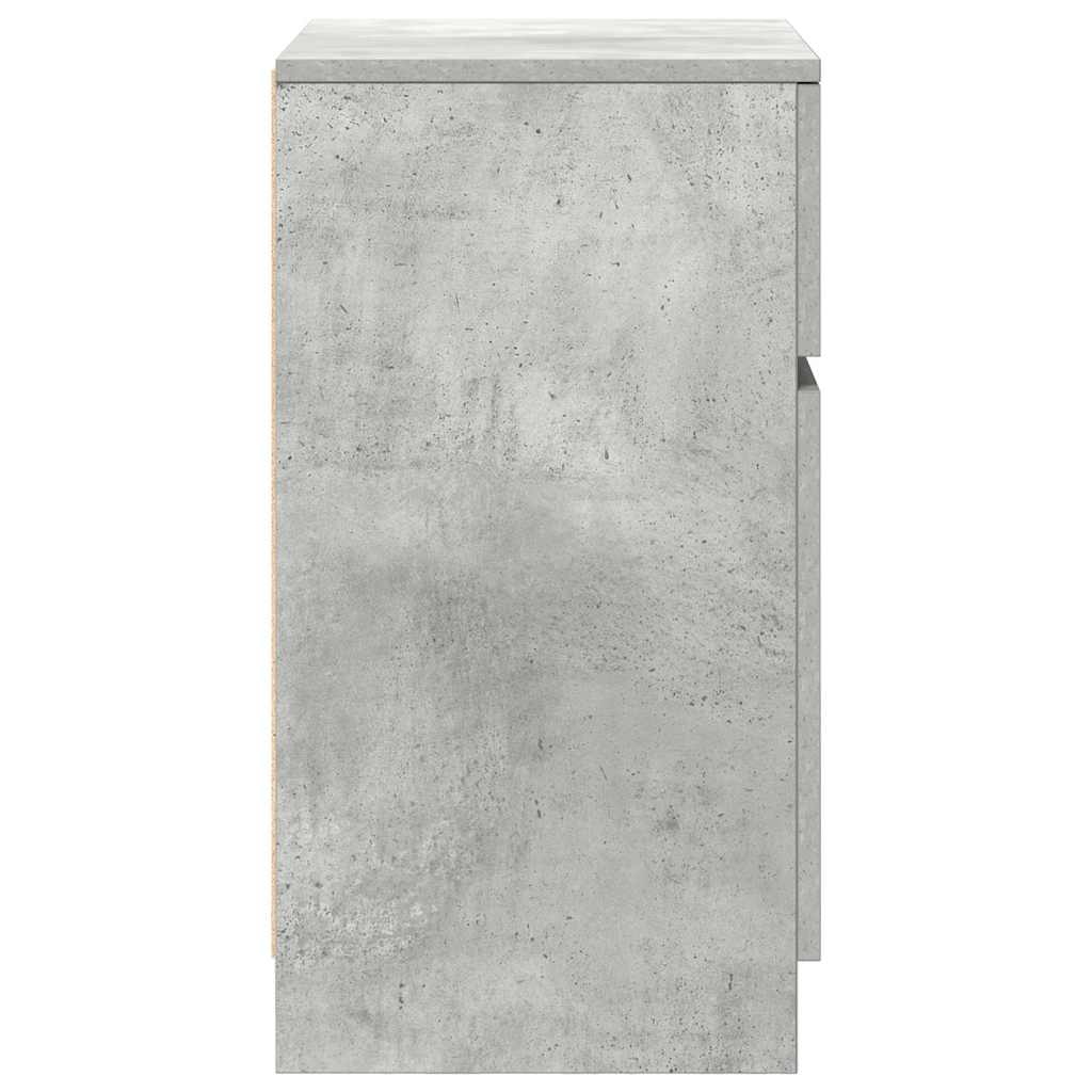 Nachtkastjes 2 st 39x35x65 cm bewerkt hout betongrijs is nu te koop bij PeponiXL, paradijselijk wonen!