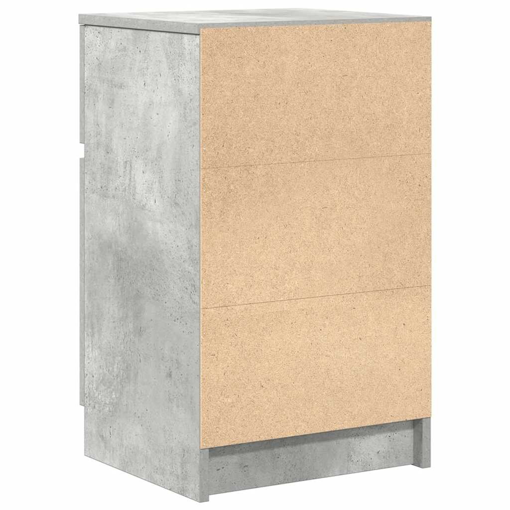 Nachtkastjes 2 st 39x35x65 cm bewerkt hout betongrijs is nu te koop bij PeponiXL, paradijselijk wonen!