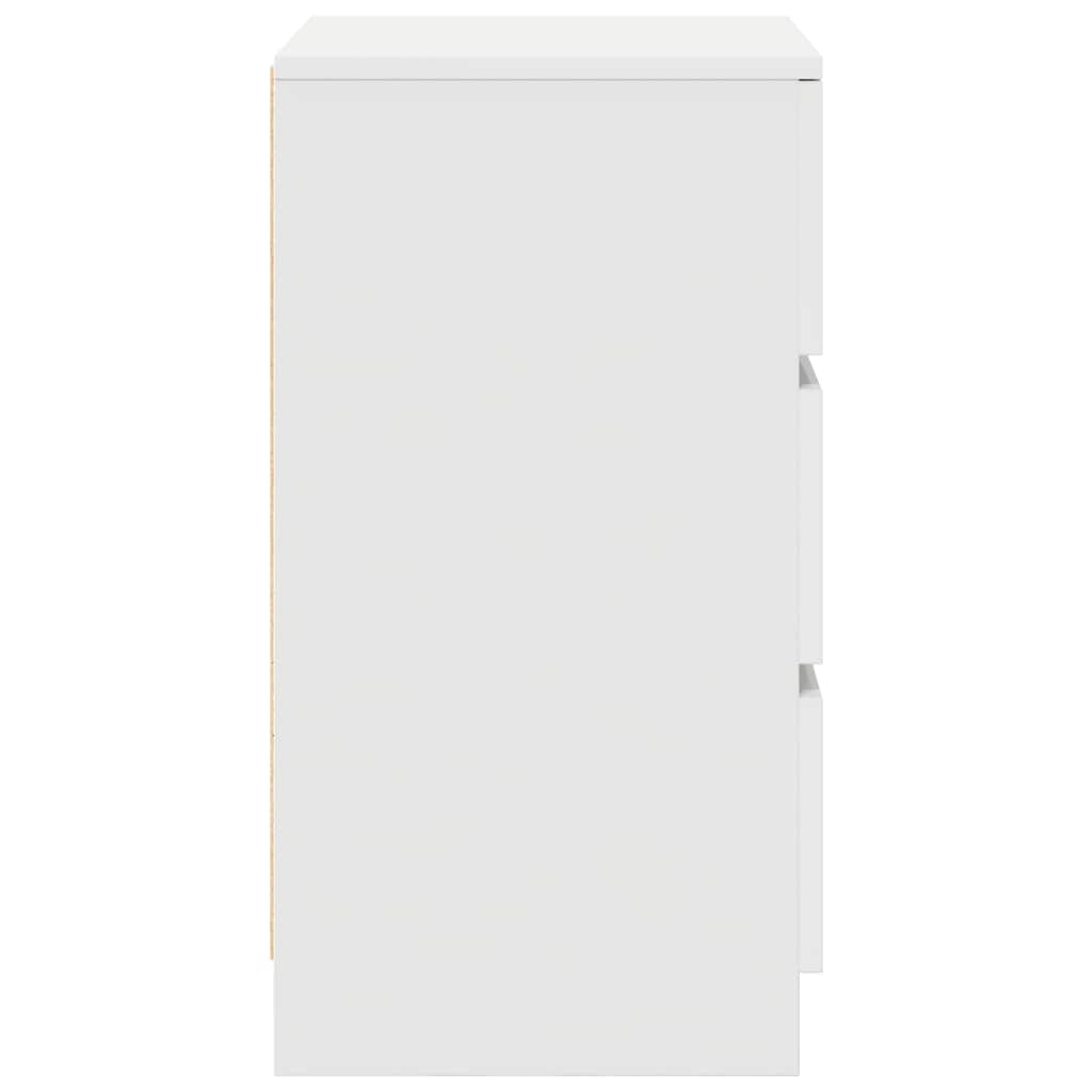 Nachtkastje met 3 lades 39x35x65 cm wit is nu te koop bij PeponiXL, paradijselijk wonen!