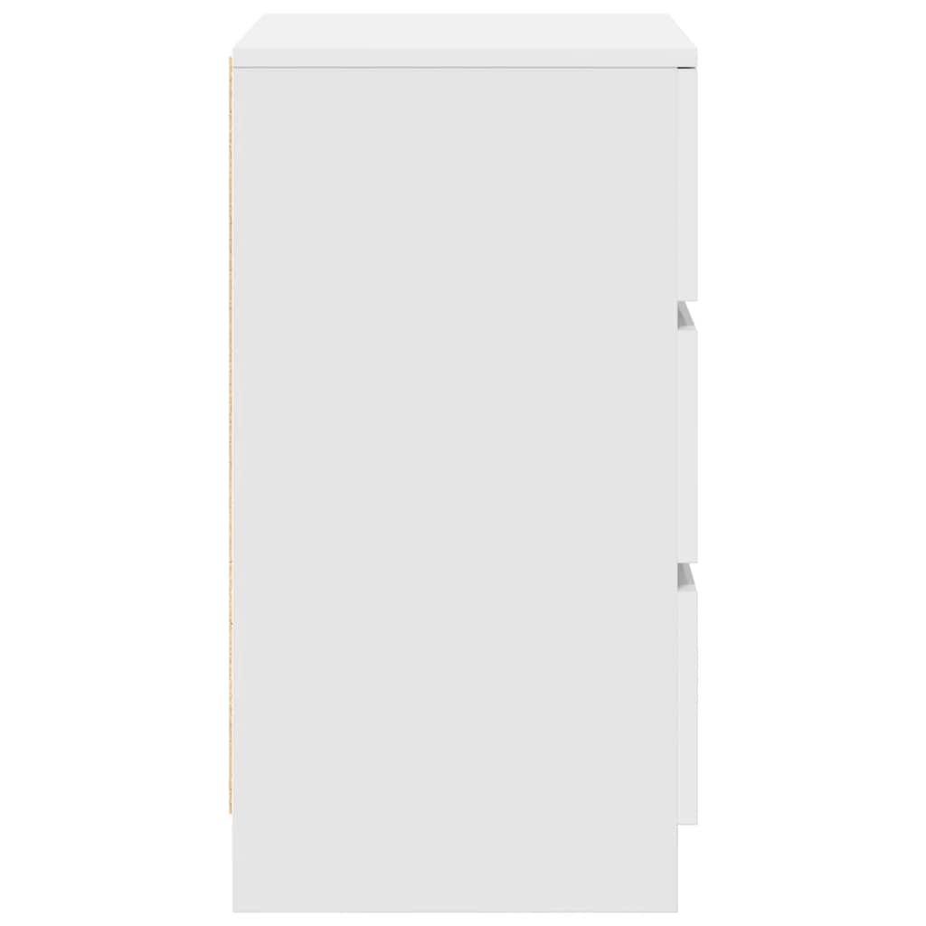 Nachtkastjes met 3 lades 2 st 39x35x65 cm wit is nu te koop bij PeponiXL, paradijselijk wonen!