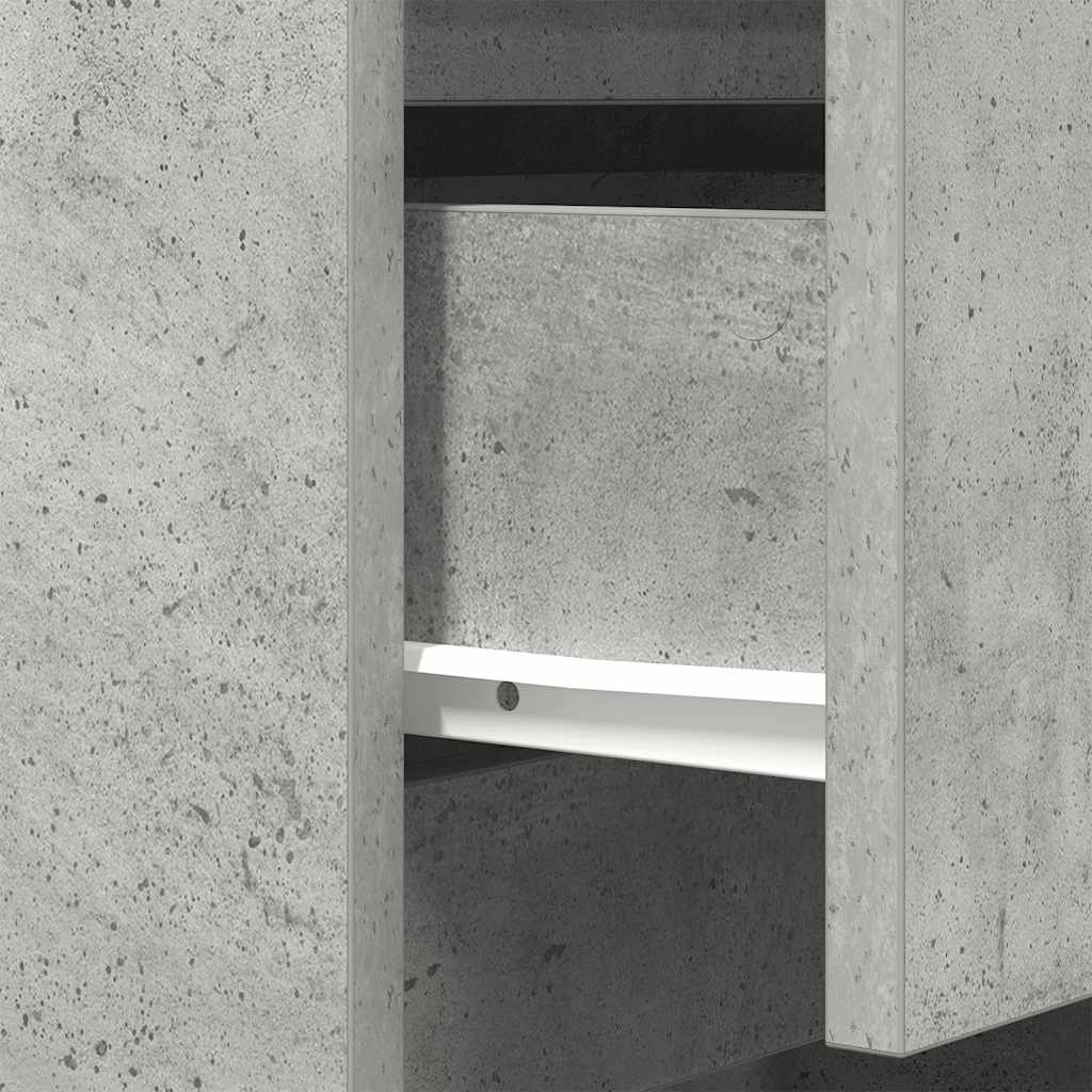 Nachtkastje met 3 lades 39x35x65 cm betongrijs is nu te koop bij PeponiXL, paradijselijk wonen!