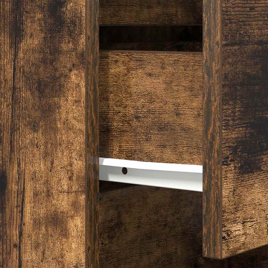 Nachtkastjes met 3 lades 2 st 39x35x65 cm gerookt eikenkleurig is nu te koop bij PeponiXL, paradijselijk wonen!