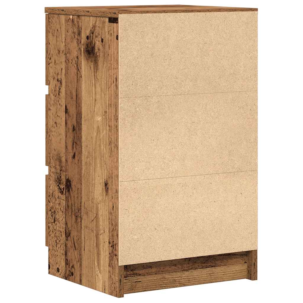 Nachtkastjes met 3 lades 2 st 39x35x65 cm oud hout is nu te koop bij PeponiXL, paradijselijk wonen!