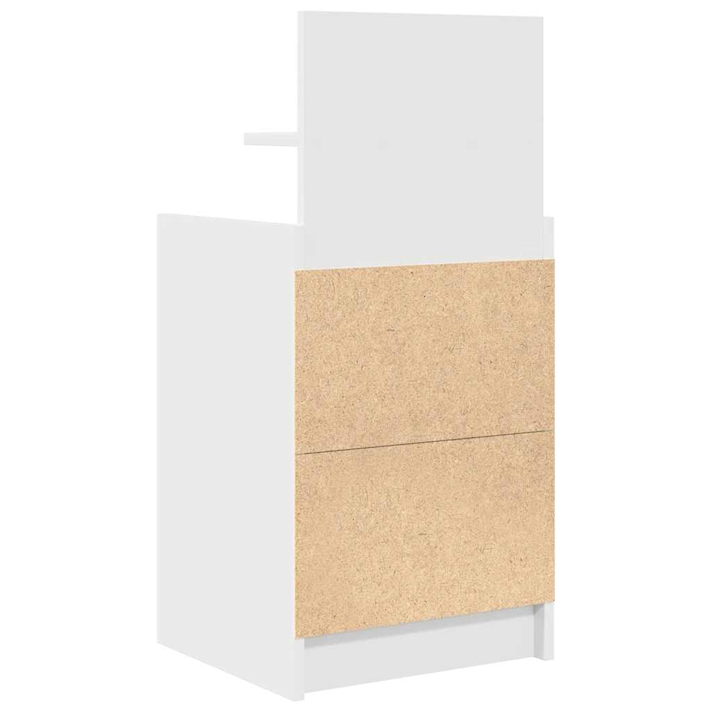 Nachtkastje met 2 lades 38x34x80 cm wit is nu te koop bij PeponiXL, paradijselijk wonen!