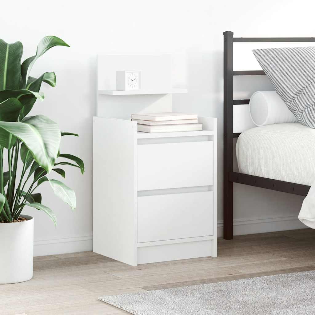 Nachtkastje met 2 lades 38x34x80 cm wit is nu te koop bij PeponiXL, paradijselijk wonen!