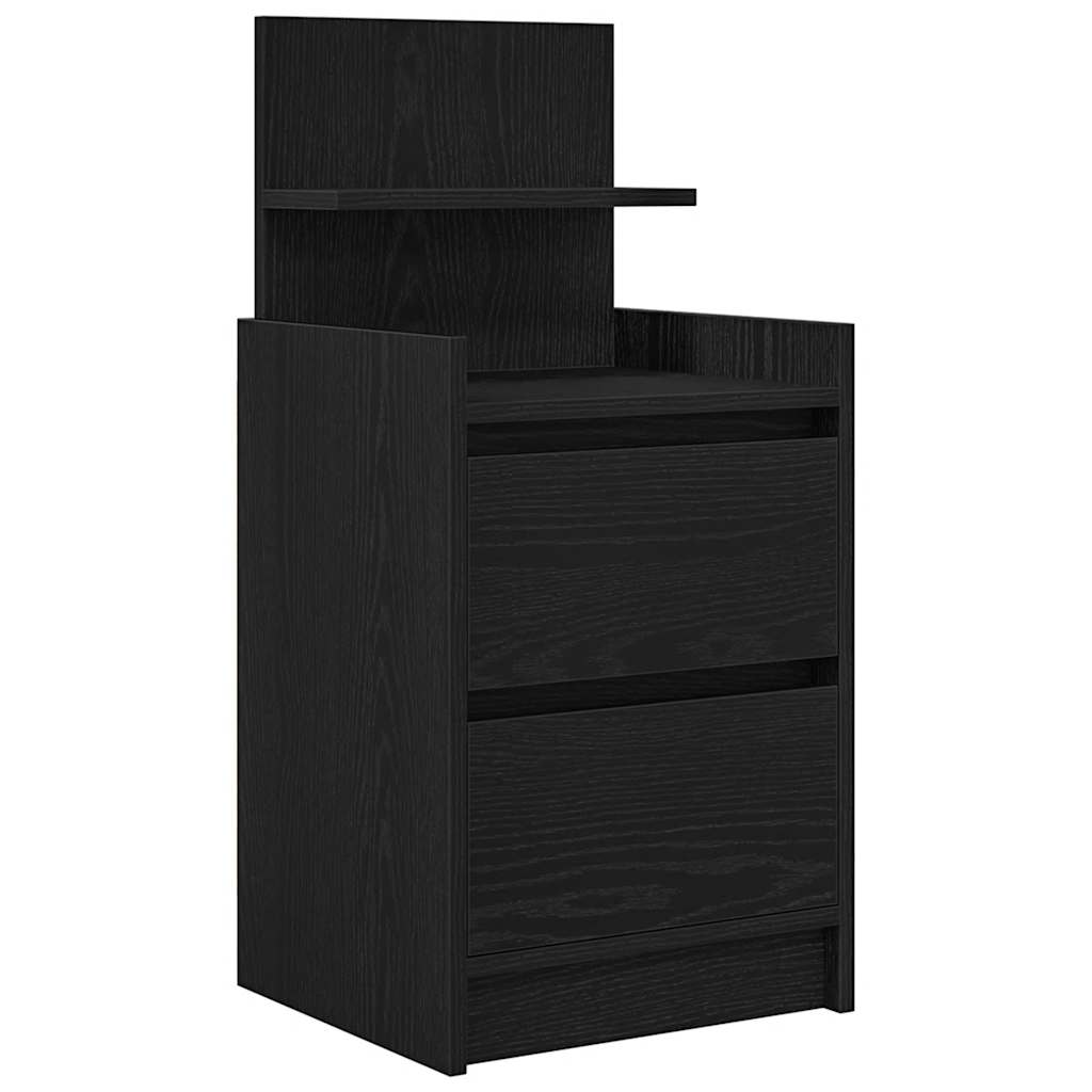 Nachtkastjes met 2 lades 2 st 38x34x80 cm zwart is nu te koop bij PeponiXL, paradijselijk wonen!