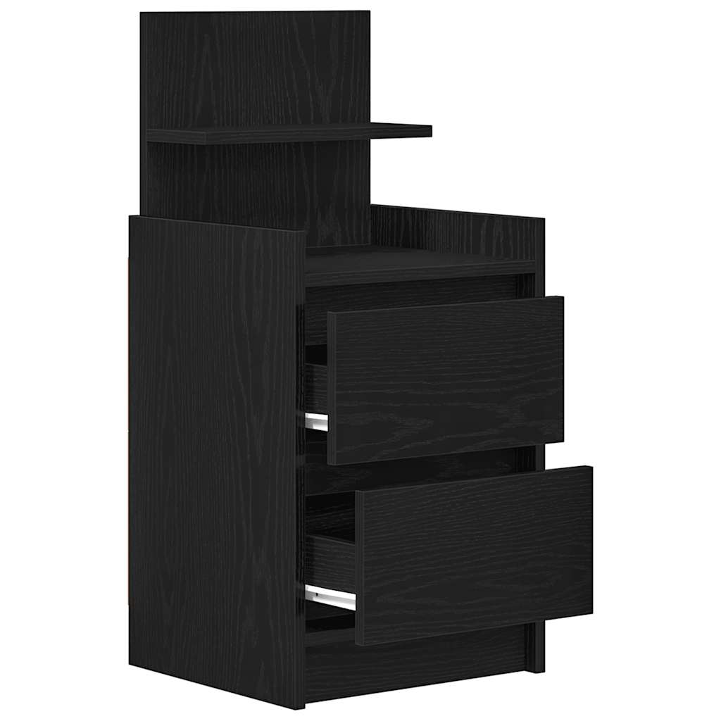 Nachtkastjes met 2 lades 2 st 38x34x80 cm zwart is nu te koop bij PeponiXL, paradijselijk wonen!