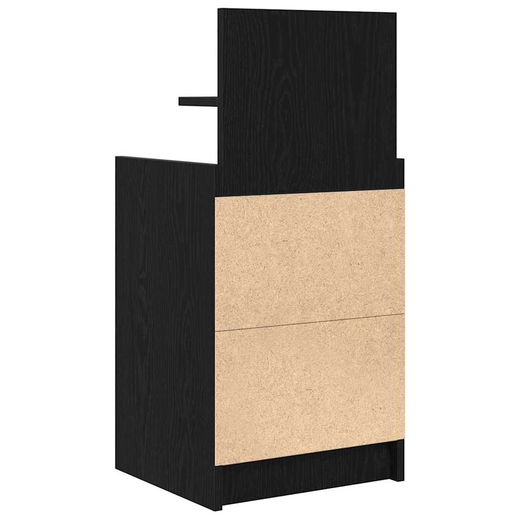 Nachtkastjes met 2 lades 2 st 38x34x80 cm zwart is nu te koop bij PeponiXL, paradijselijk wonen!