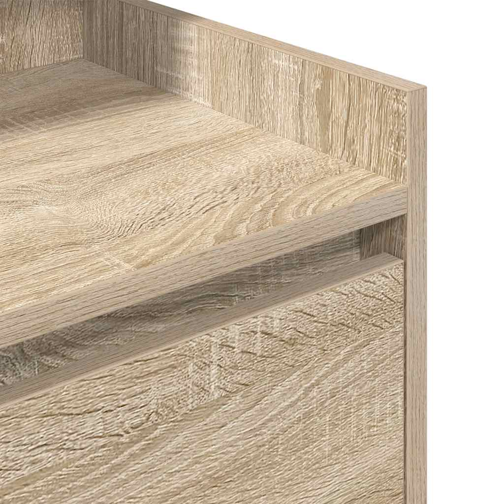 Nachtkastjes met 2 lades 2 st 38x34x80 cm Sonoma eikenkleurig is nu te koop bij PeponiXL, paradijselijk wonen!