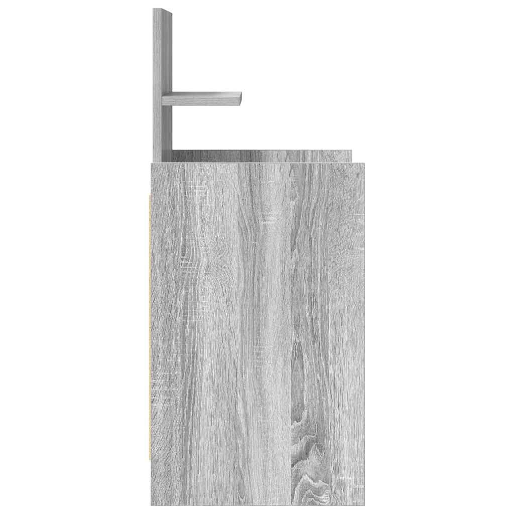 Nachtkastje met 2 lades 38x34x80 cm grijs sonoma eikenkleurig is nu te koop bij PeponiXL, paradijselijk wonen!