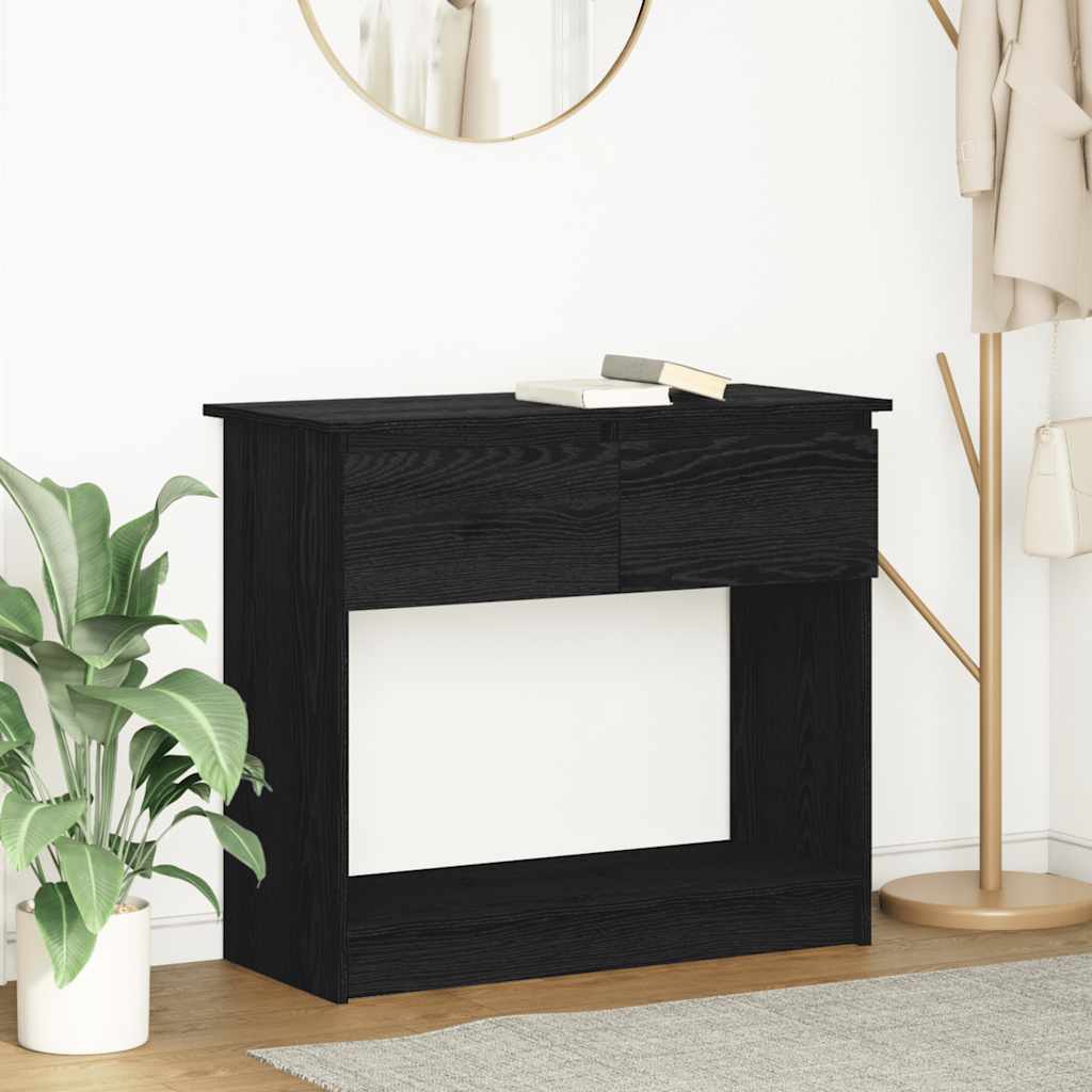 Wandtafel met lades 85,5x38,5x74,5 cm zwart is nu te koop bij PeponiXL, paradijselijk wonen!