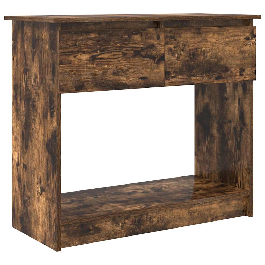 Wandtafel met lades gerookt eikenkleurig 85,5x38,5x74,5 cm is nu te koop bij PeponiXL, paradijselijk wonen!