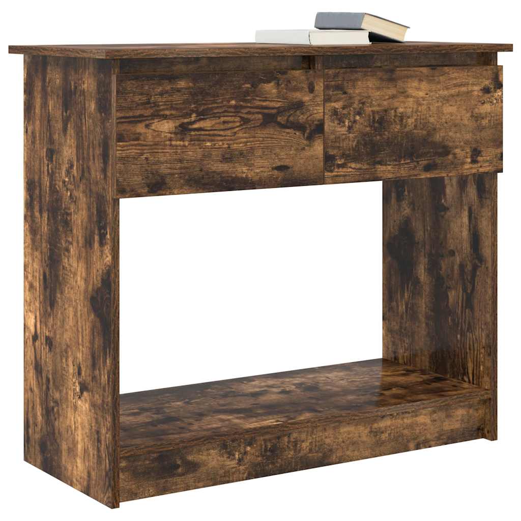 Wandtafel met lades gerookt eikenkleurig 85,5x38,5x74,5 cm is nu te koop bij PeponiXL, paradijselijk wonen!