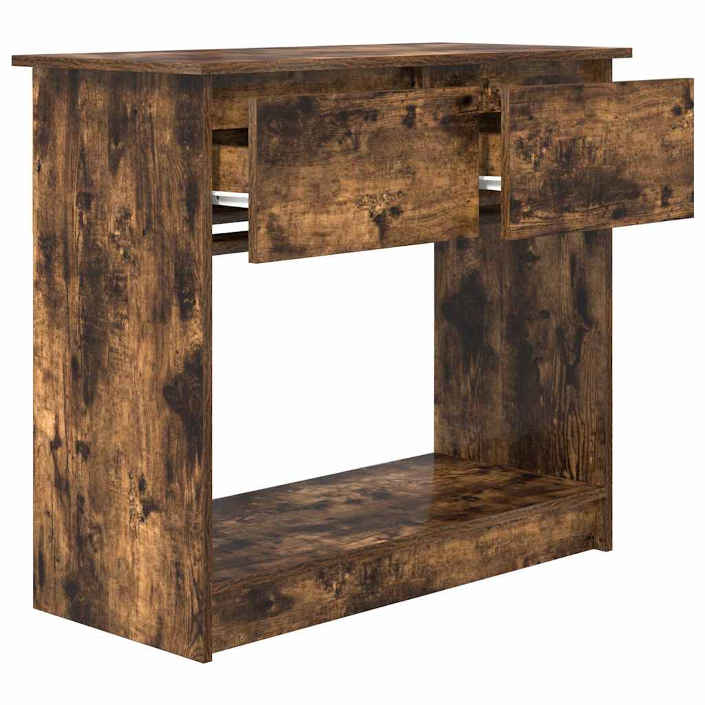 Wandtafel met lades gerookt eikenkleurig 85,5x38,5x74,5 cm is nu te koop bij PeponiXL, paradijselijk wonen!